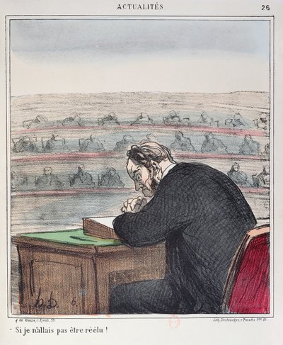 Caricature of a Deputy at the Assembly, c.1850 by Honoré Daumier